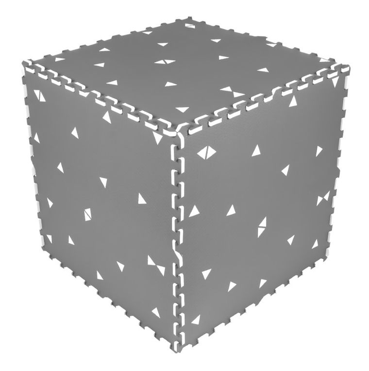 Humbi, mata piankowa, puzzle, szare trójkąty, 120-180 cm