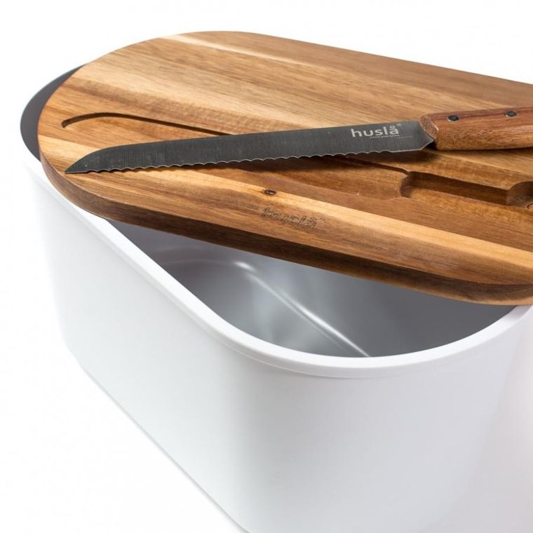 Husla, chlebak, zestaw z deską do krojenia i nożem, 73940