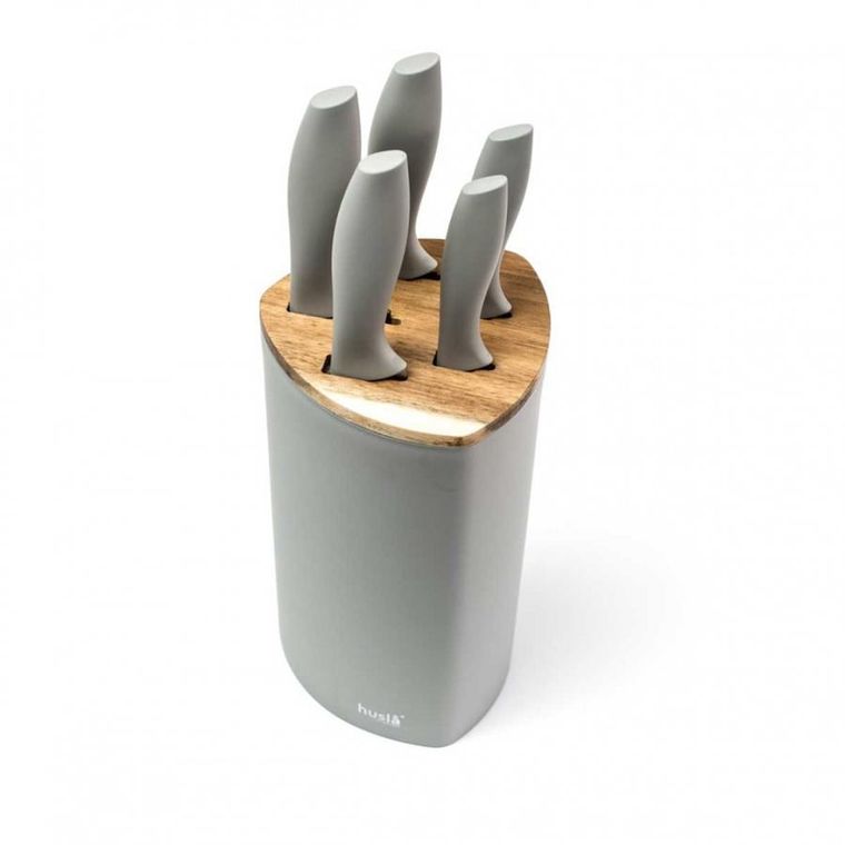 Husla, zestaw 5 noży kuchennych w bloku, 73964