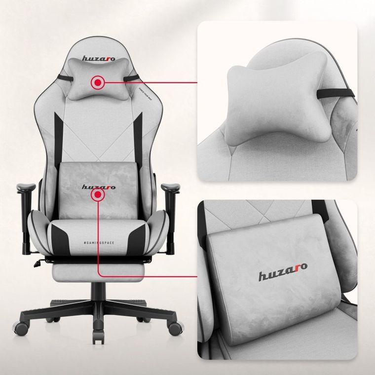 Huzaro, Force 5.7 Grey, fotel gamingowy