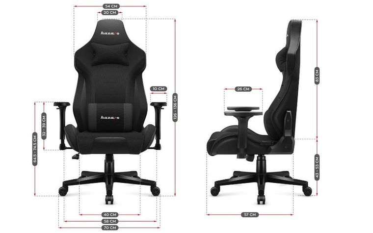 Huzaro, Force 7.6, fotel gamingowy, Black