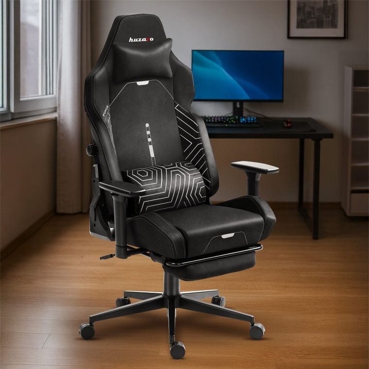 Huzaro, Force 8.1 Black, fotel gamingowy