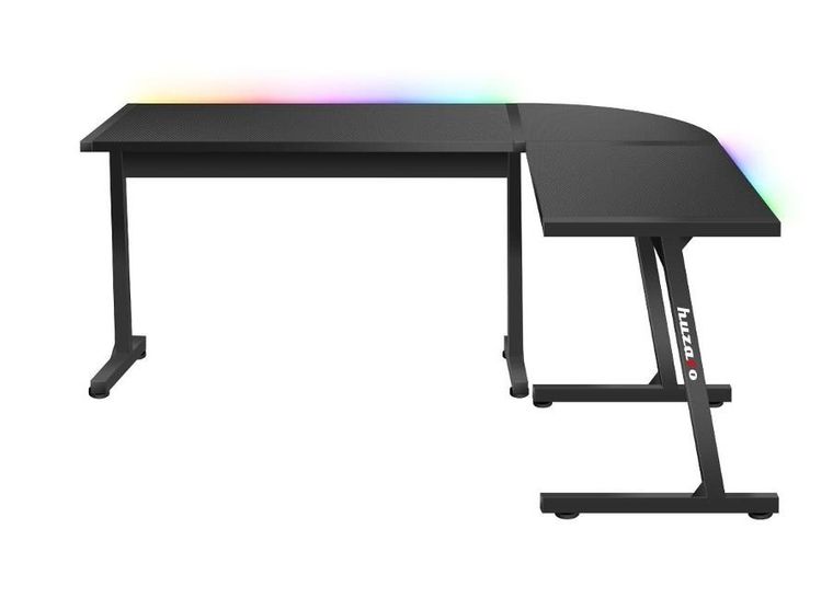 Huzaro, Hero 6.0, biurko gamingowe, RGB, czarne