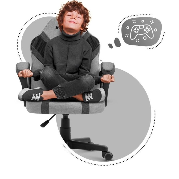 Huzaro, Ranger 1.0, fotel gamingowy dla dziecka, Grey Mesh