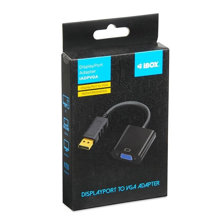iBox, adapter, IADPVGA DISPLAYPORT TO VGA