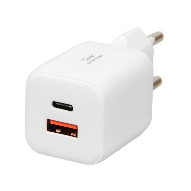 Ibox, ładowarka uniwersalna, biała, 33 W, USB A + C
