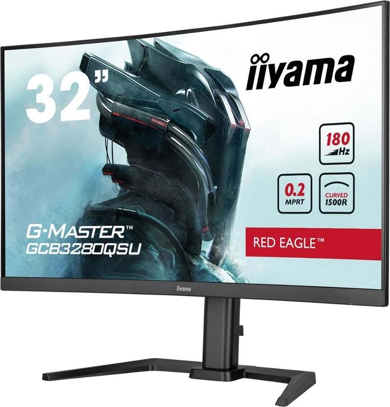 Iiyama, monitor, 32", GCB3280QSU-B2, VA, QHD, 180Hz, 1500R, 0,2ms, 4xUSB, 350cd