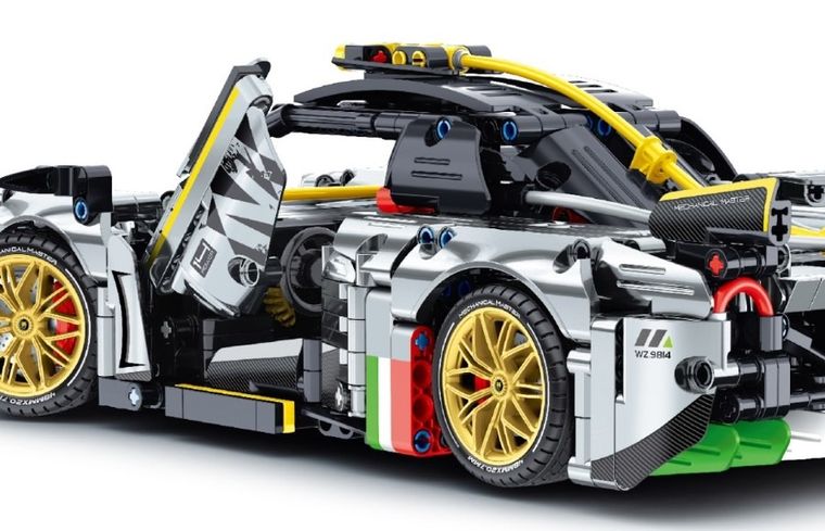 iM.Master, auto srebrne, klocki, model, 1:14, 1237 elementów