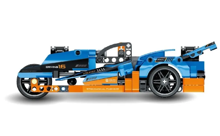 iM.Master, motocykl niebieski, klocki, 202 elementy