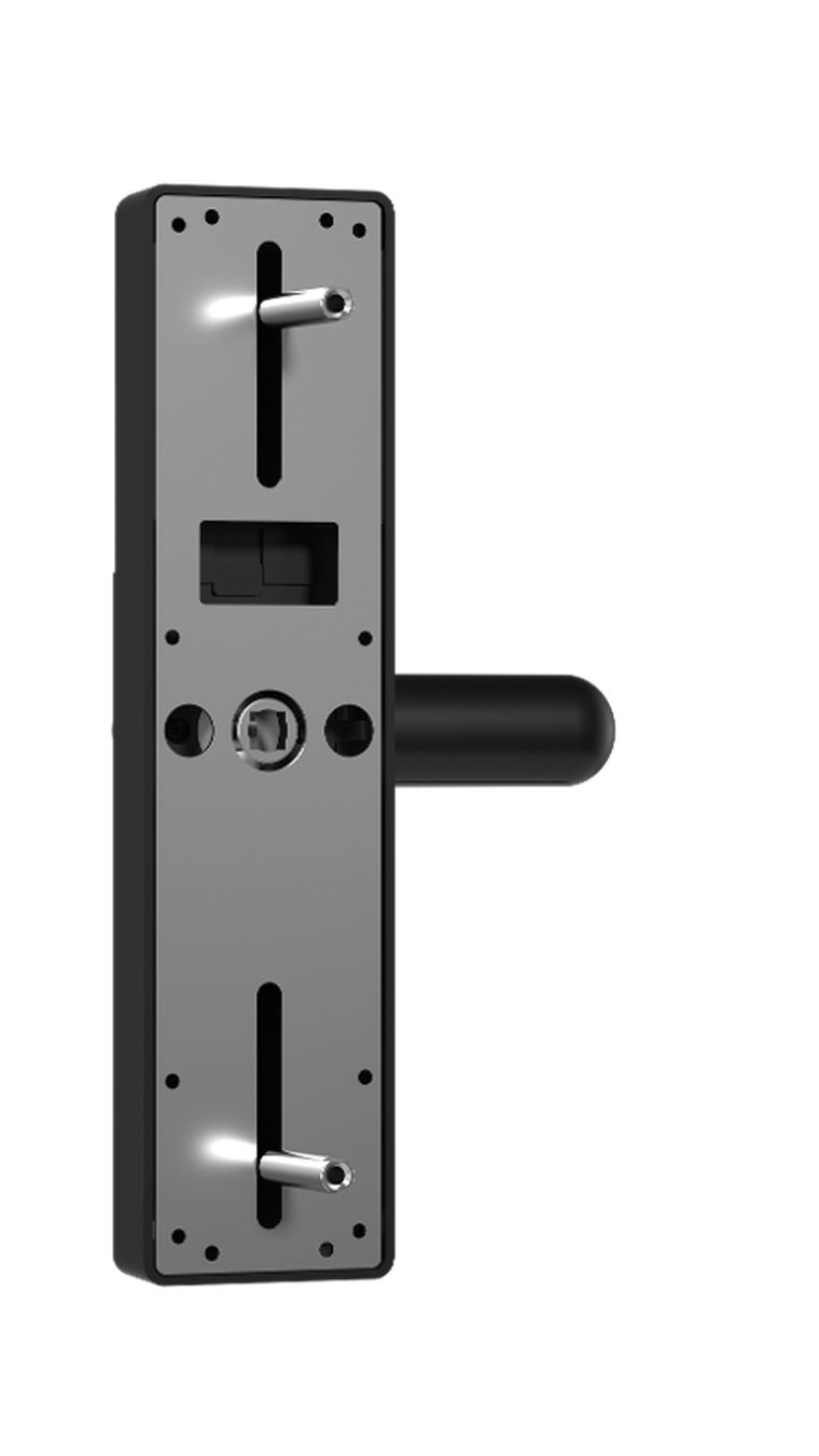 Inteligentny zamek do drzwi Tuya, na odcisk palca, kod, Wi-Fi, RFID, czarny