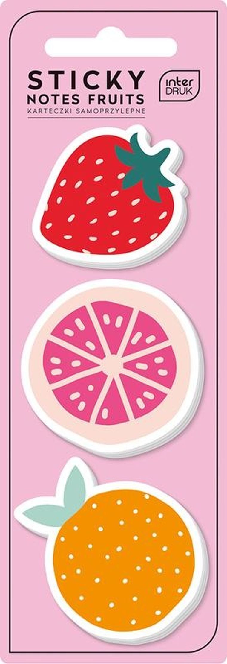 Interdruk, karteczki samoprzylepne, owoce, 45-45, 25 kartek