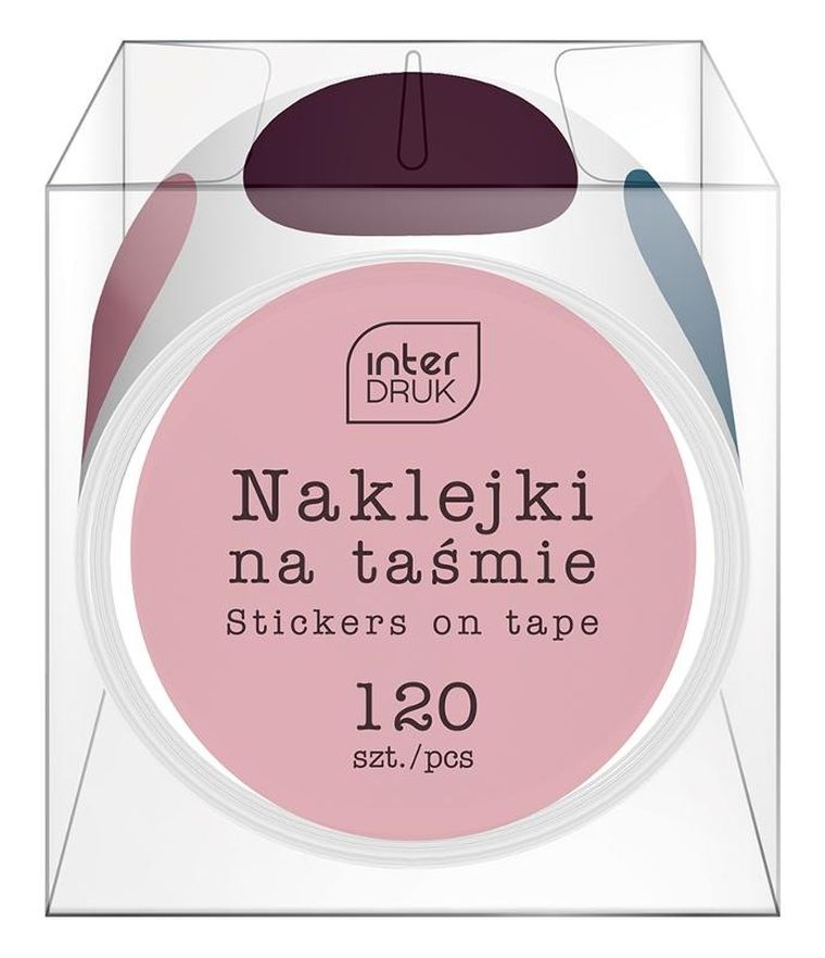 Interdruk, naklejki na taśmie, okrągłe, glam