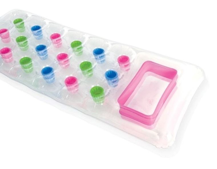 Intex, 18-kieszeniowy materac przezroczysty, kolorowe kieszenie