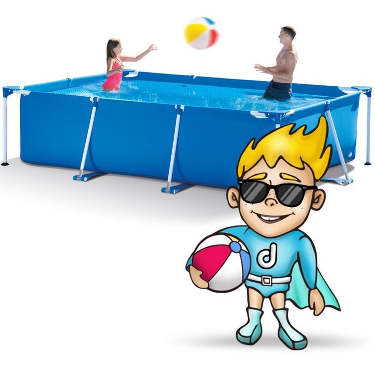 Intex, basen ogrodowy, stelażowy, 260-160-65 cm, zestaw 15w1