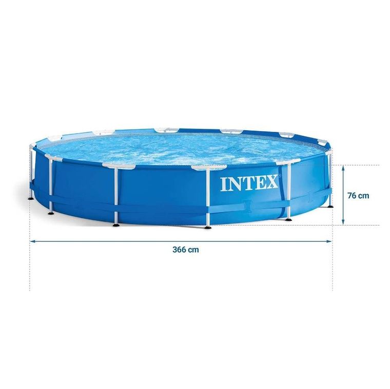Intex, basen ogrodowy stelażowy, 366-76 cm, zestaw 10w1