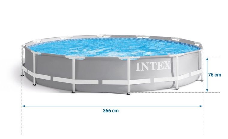 Intex, basen ogrodowy stelażowy, zestaw 9w1, 366-76 cm