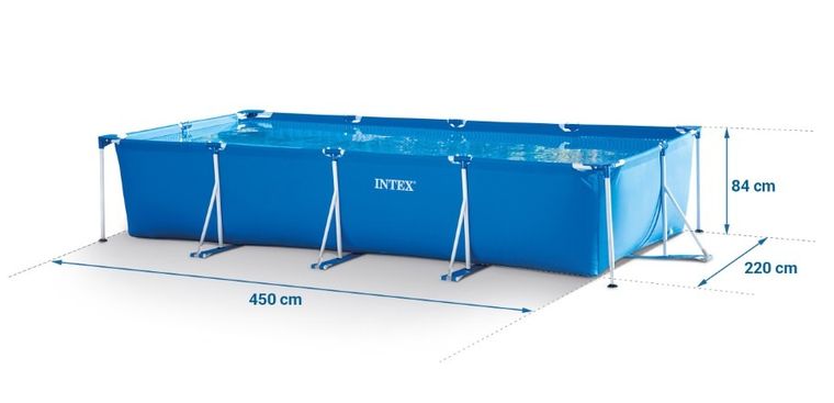 Intex, basen stelażowy, zestaw 10w1, 450-220-84 cm