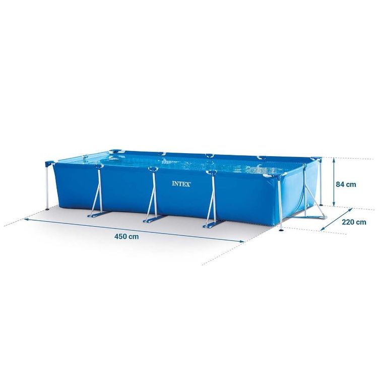 Intex, basen stelażowy, zestaw 16w1, 450-220-84 cm