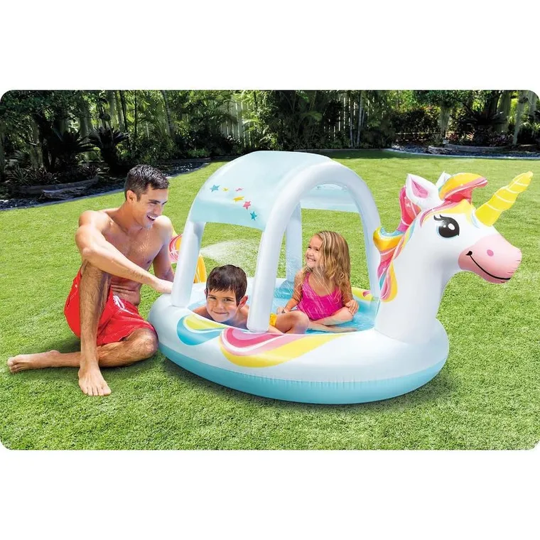Intex, brodzik z daszkiem, jednorożec 254-132 cm