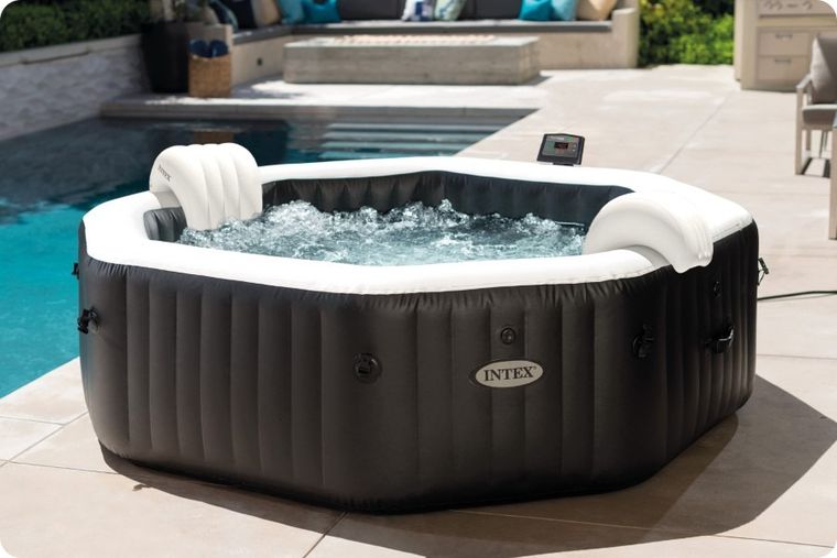 Intex, dmuchane SPA jacuzzi z hydromasażem, 6 os., akcesoria, 218-71 cm