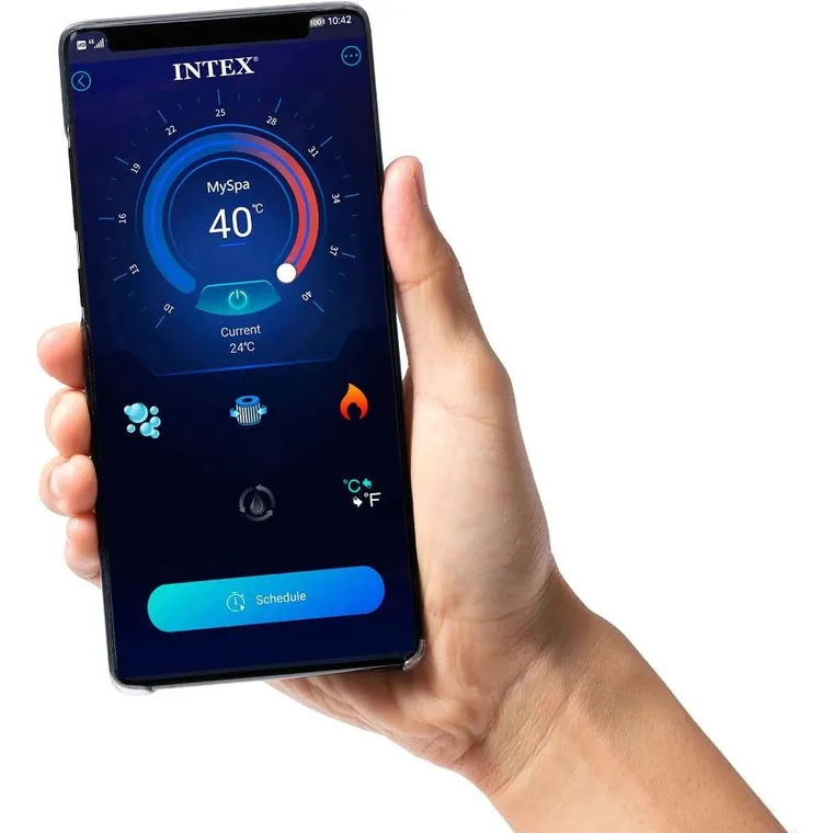 Intex, dmuchane SPA z hydromasażem, 4 osobowe + generator chloru