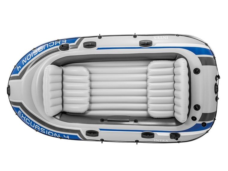 Intex, Excursion 4, ponton, z wiosłami i pompką, 315-165-43 cm