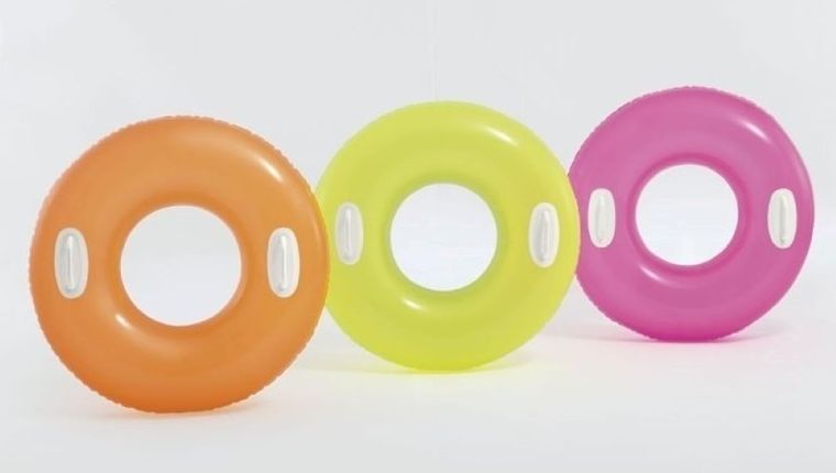 Intex, koło do pływania z uchwytami