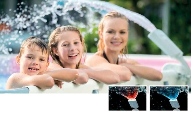 Intex, kolorowy spryskiwacz LED