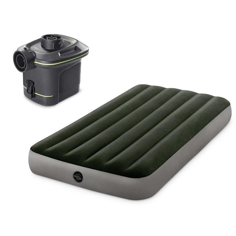 Intex, materac dmuchany z pompką elektryczną