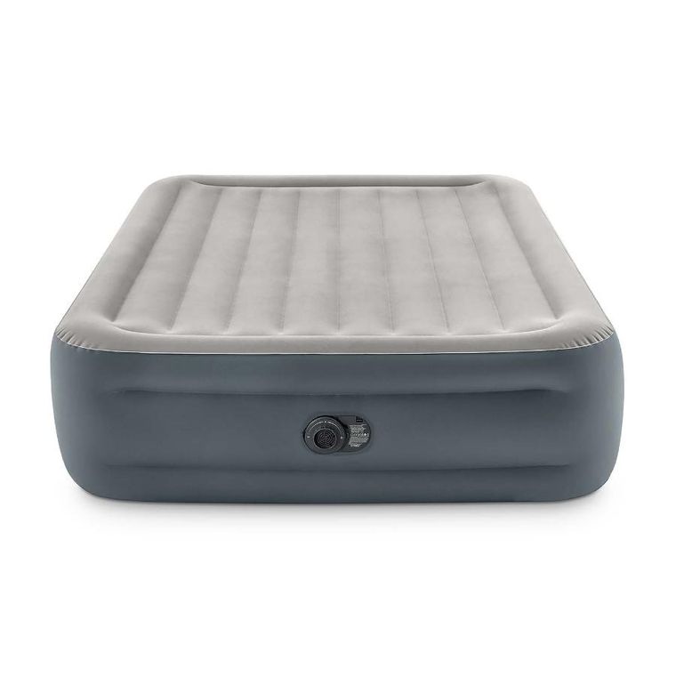 Intex, materac dmuchany, z wbudowaną pompką elektryczną, 203-152-46 cm