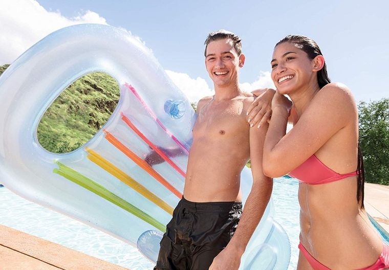 Intex, materac, leżanka z oparciem