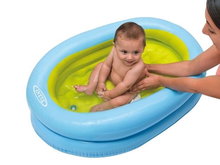 Intex, turystyczna wanienka dla dziecka + pompka, 86-64-23 cm