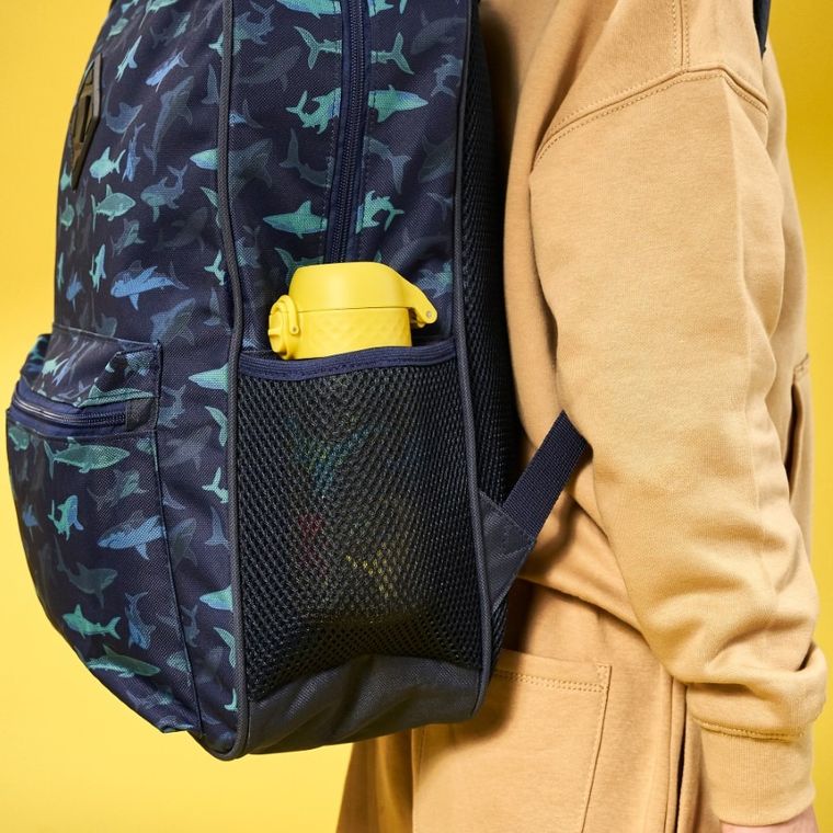 Ion8, Dinozaury, bidon z ustnikiem, żółty, 350 ml