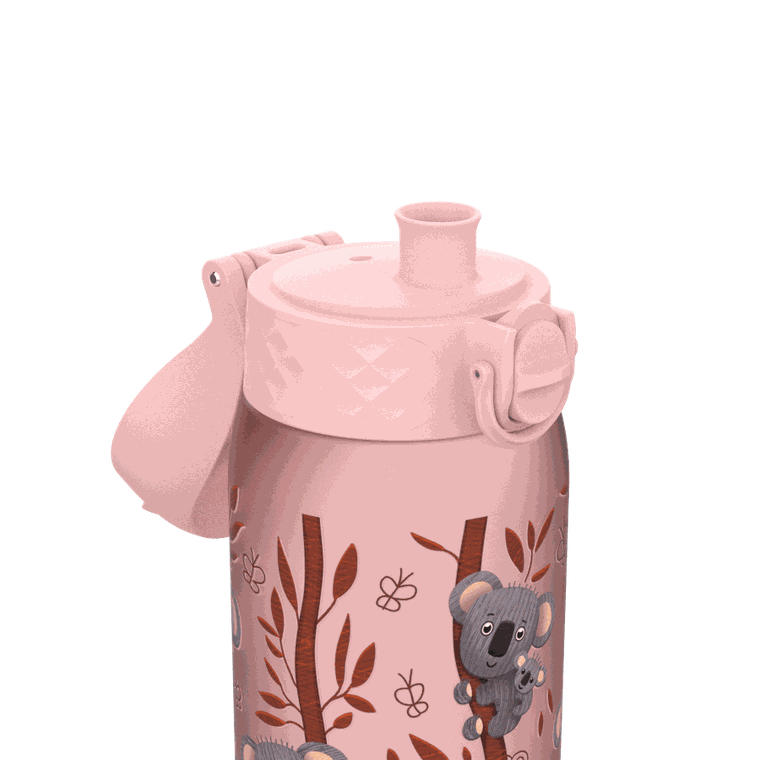 Ion8, Koala, bidon z ustnikiem, różowy, 350 ml