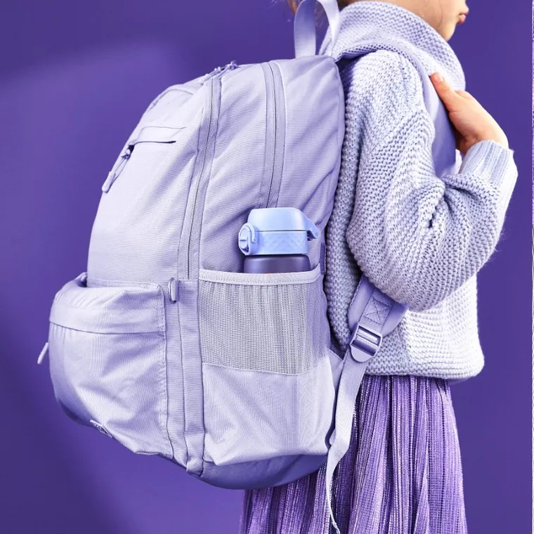 ION8, Kwiatki, bidon z ustnikiem, fioletowy, 500 ml