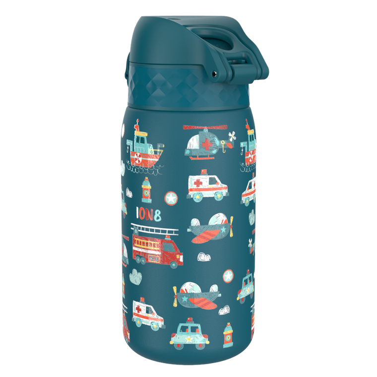ION8, Pojazdy ratownicze, bidon z ustnikiem ze stali nierdzewnej, morski, 400 ml