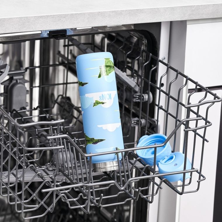 ION8, Samoloty, bidon stalowy z ustnikiem, niebieski, 600 ml