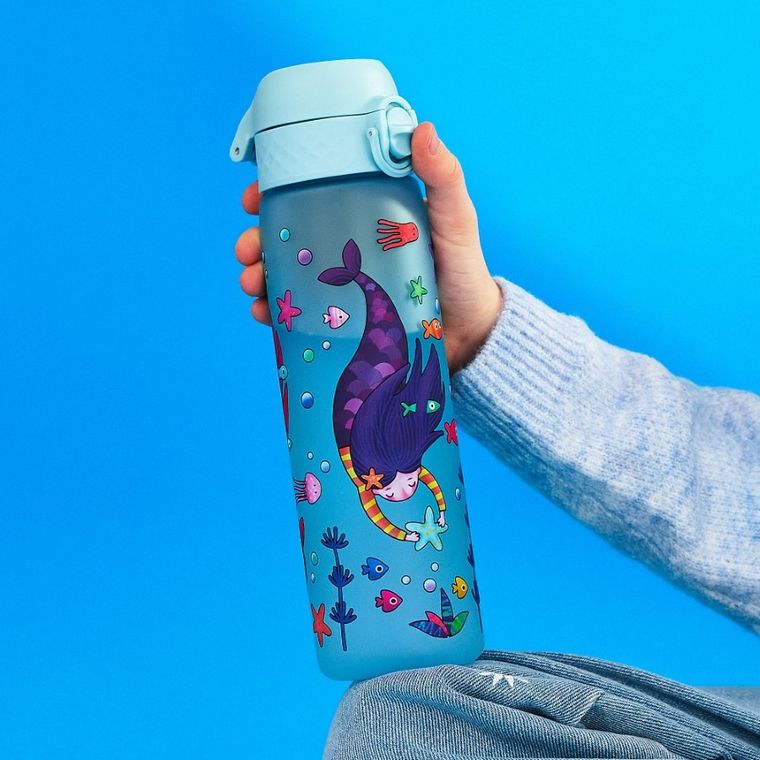 ION8, Syrenki, bidon z ustnikiem, niebieski, 500 ml