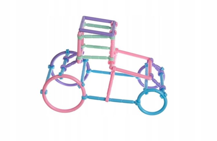 Iso Trade, klocki konstrukcyjne, słomki, 1000 elementów