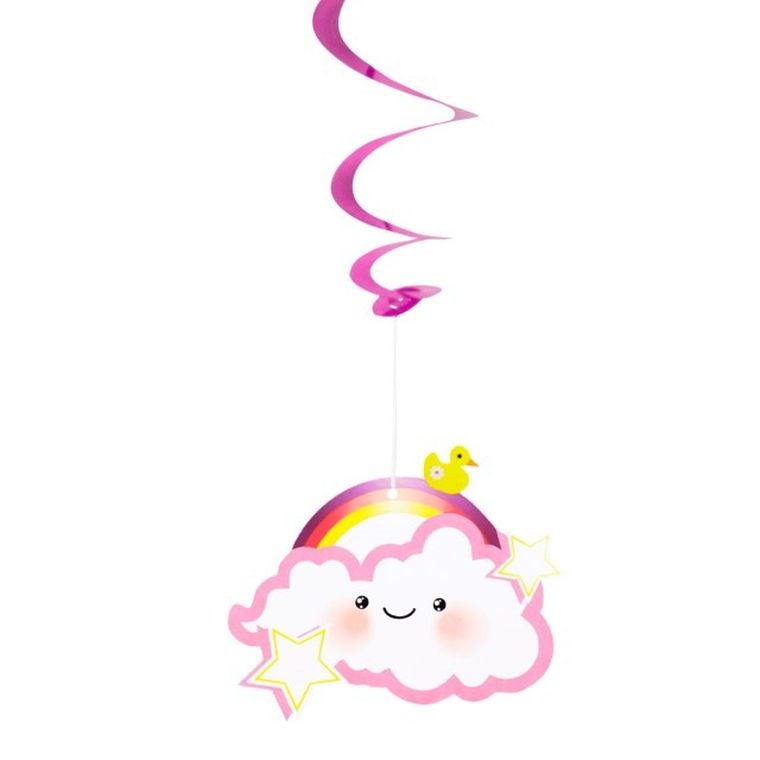 It's a girl, dekoracja świderki, 3 szt.