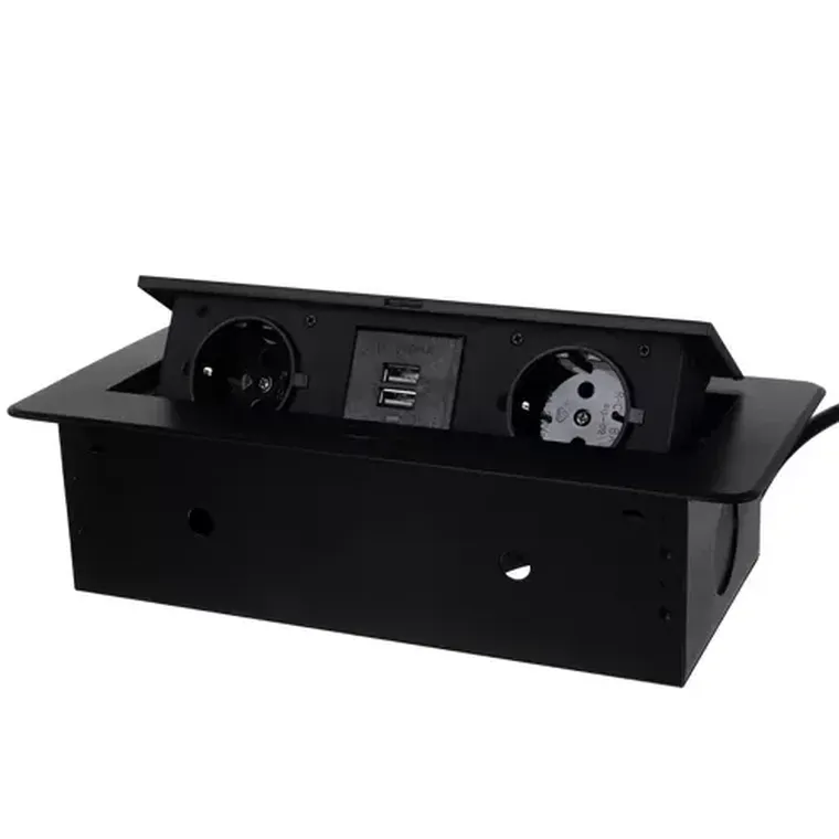 Izoxis, gniazdo chowane w blat USB, podwójne