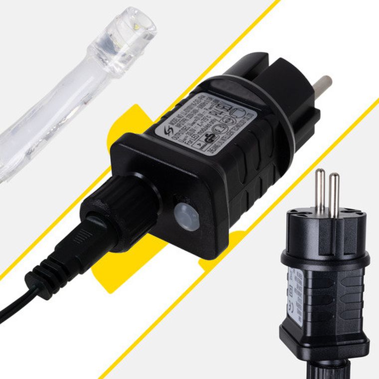 Izoxis, lampki zewnętrzne, 500 LED 22,5m, ciepły biały