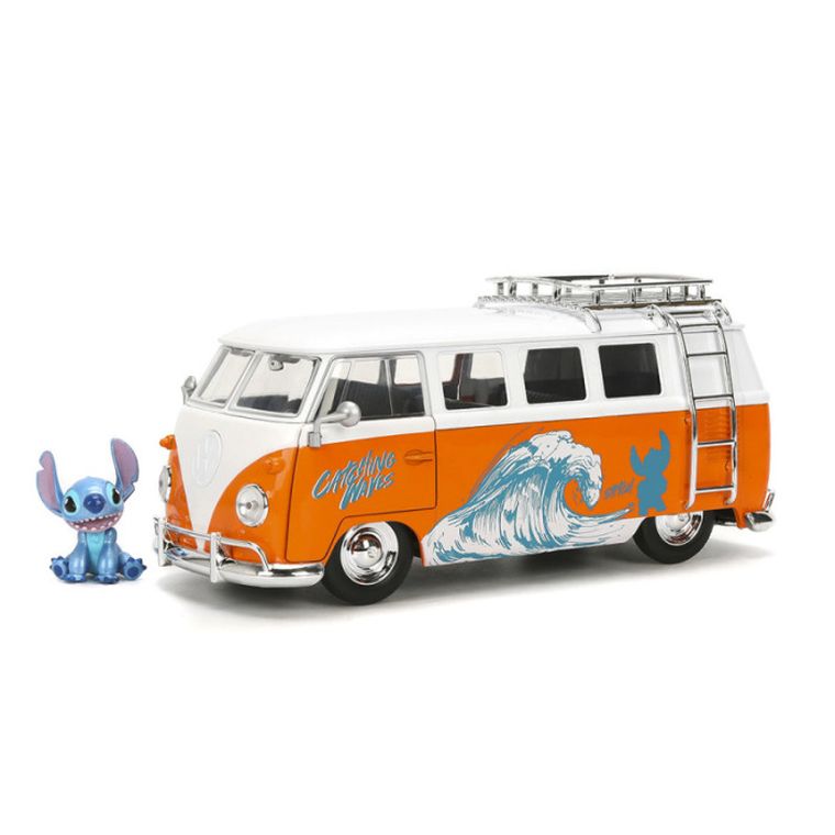 Jada Toys, Lilo i Stitch, Volkswagen Bus, metalowy model pojazdu z figurką, 1:24
