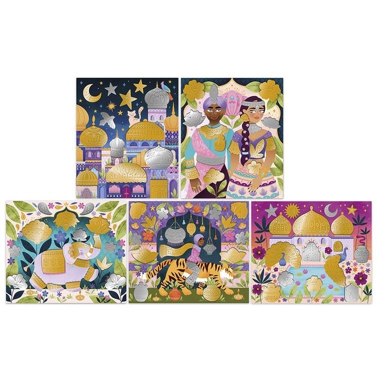 Janod, Bollywood, metalowe naklejki do wytłaczania