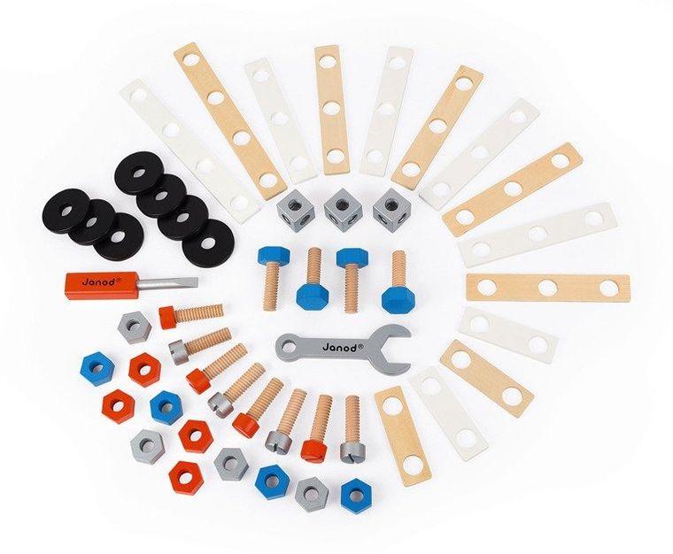 Janod, Brico ‘Kids, zestaw konstruktora, 50 elementów