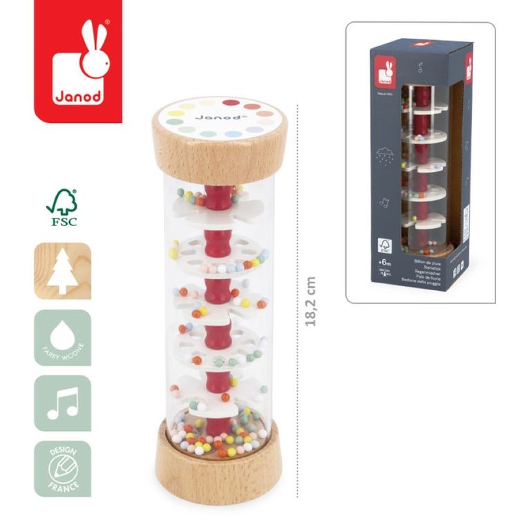 Janod, Confetti, kij deszczowy, grzechotka,