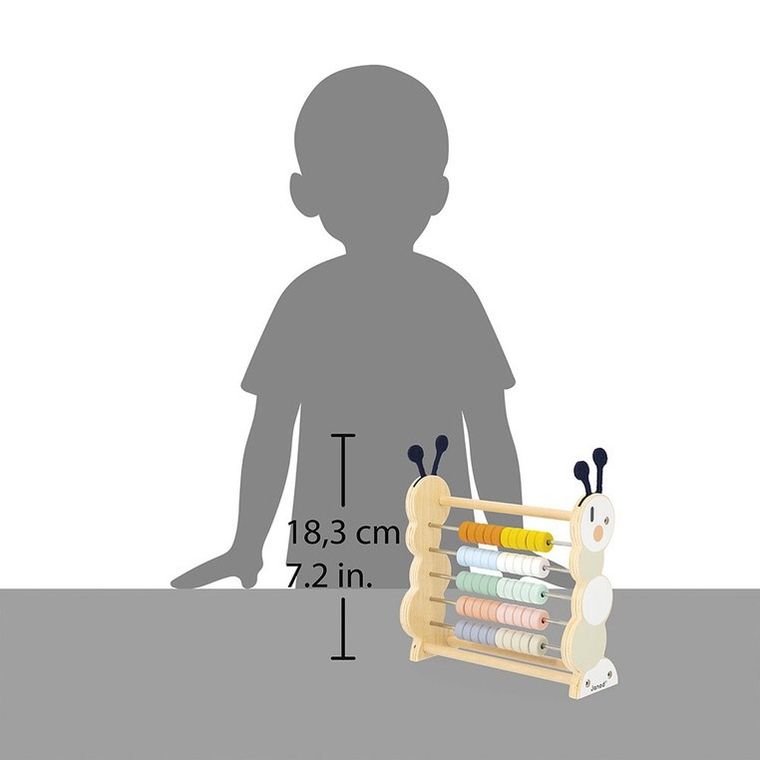 Janod, drewniane liczydło, gąsienica