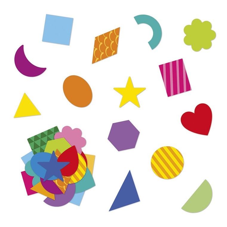 Janod, Figury geometryczne, naklejki, 300 szt.