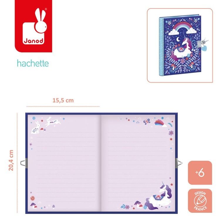 Janod, Jednorożce, Kraina snów, sekretny pamiętnik na kłódkę