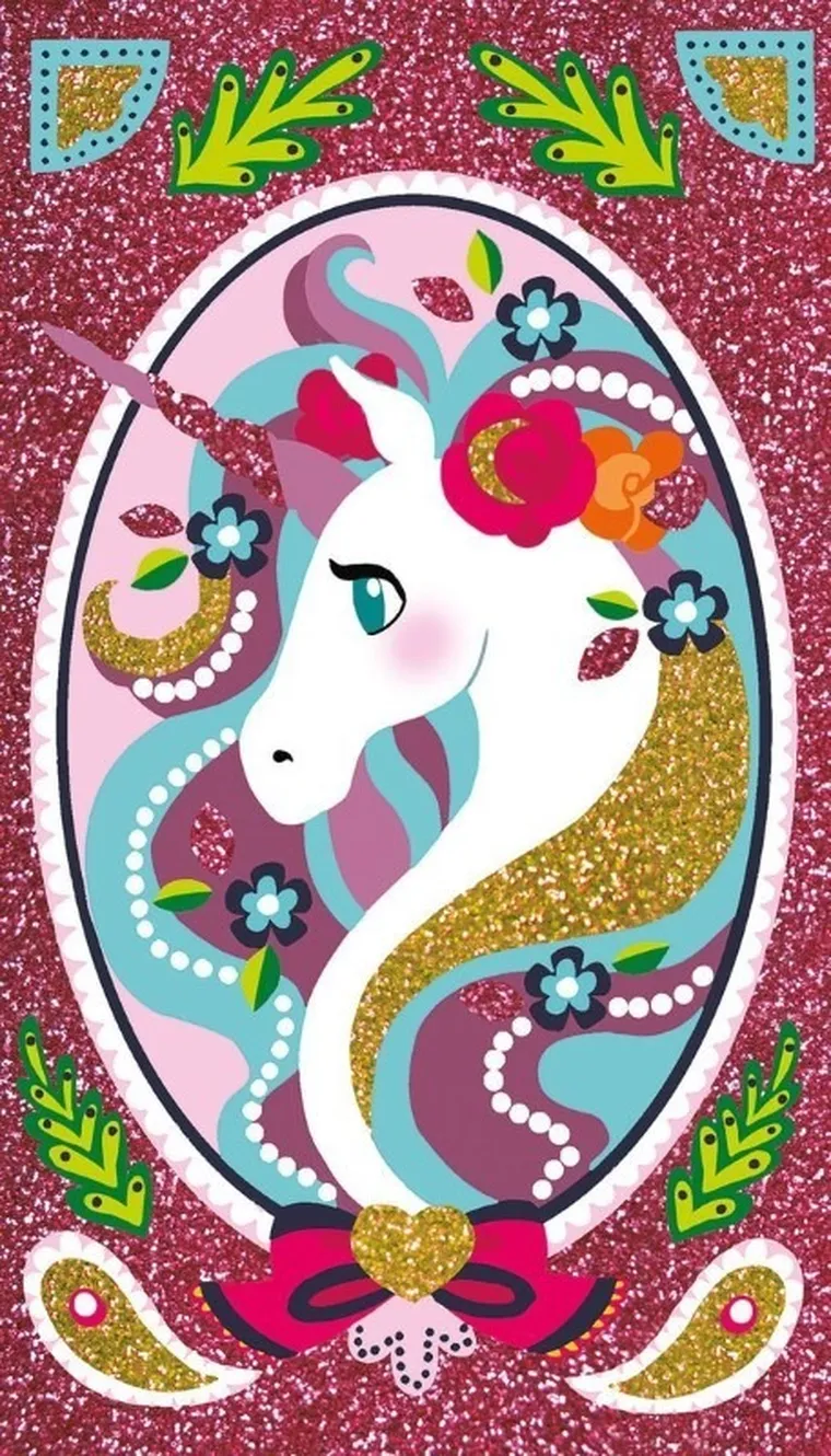 Janod, Jednorożce, magiczny brokat, zestaw kreatywny, 7+